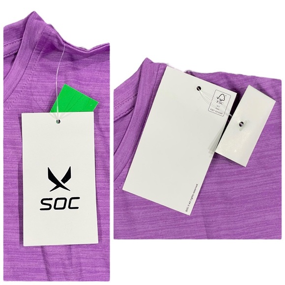 SOC Stadium Sportswear Girls Purple Sleeveless Shirt XL - Picture 8 of 12